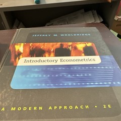 Thomson South-Western Introductory Econometrics Wooldridge 2E HC