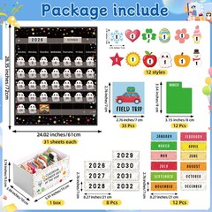 AmazingSpark 439 Pcs Classroom Calendar Number Days of The Year 8.5″W x 1.4″H