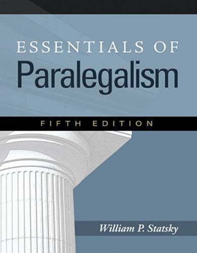 Essentials of Paralegalism, Statsky, William P., 9781435427815