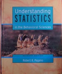 Understanding Statistics in the – Hardcover, by Pagano Robert R. – Very Good c