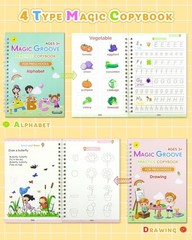 Magic Reusable Practice Copybooks Kids 3-8 Handwriting and Drawing Set