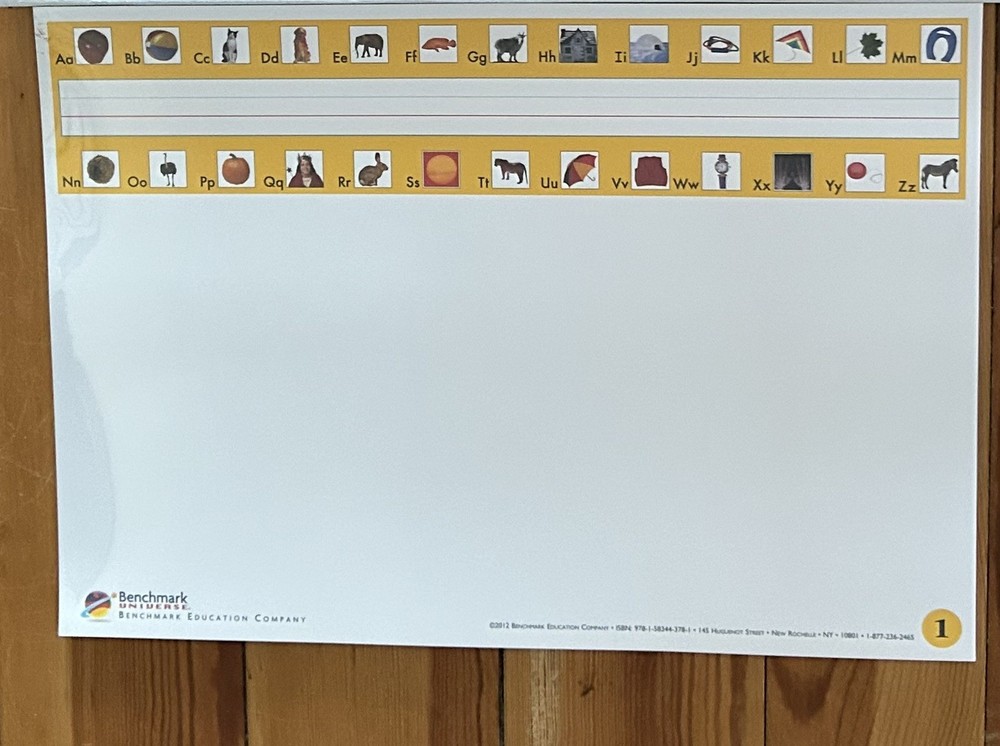 Benchmark Education Grade K-1 Work Mats 17.75 x 12.5 Inches New Homeschool