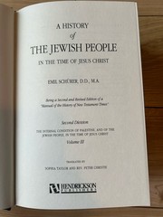 History of the Jewish People in the Time of Jesus Christ Book Vol 1, 2 And 3