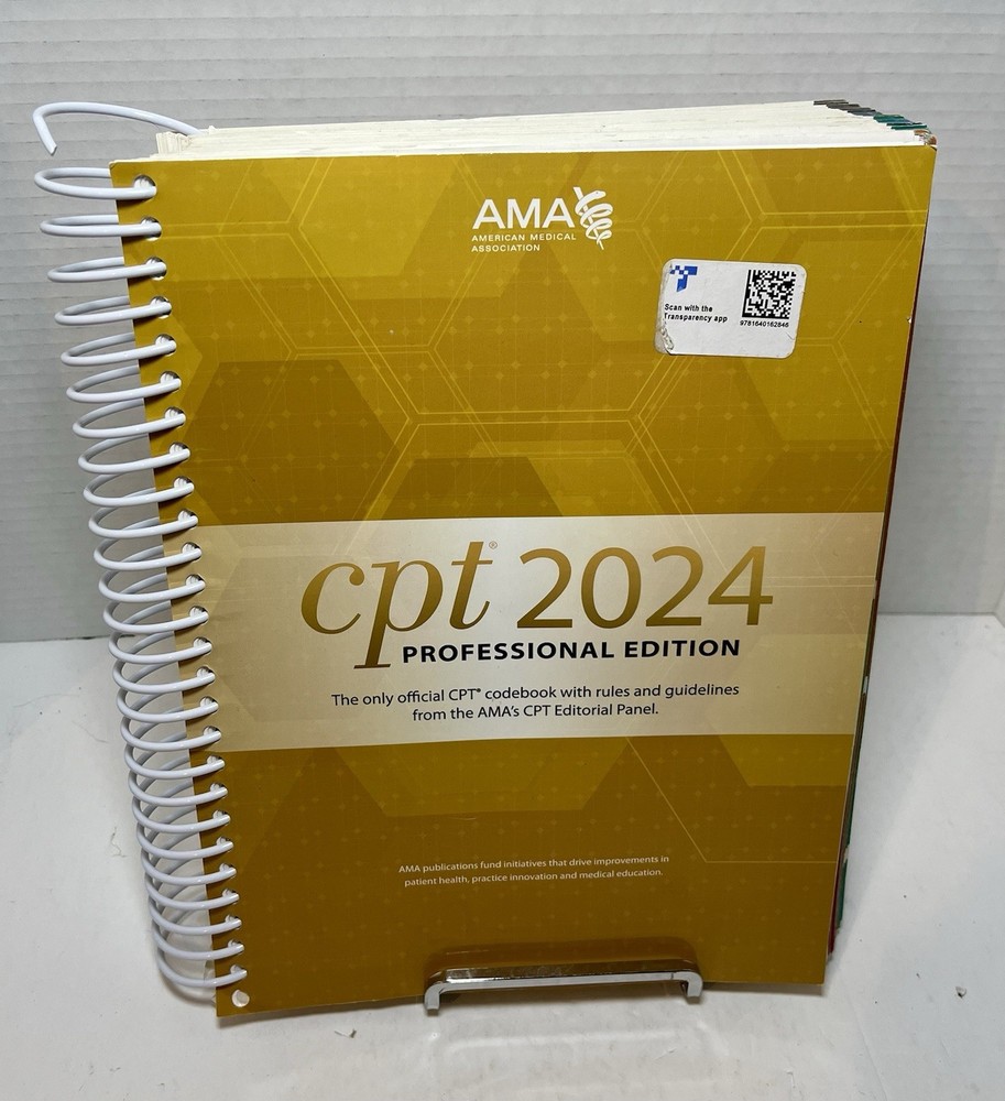 CPT 2024 Professional Edition AMA Medical Coding Spiral-Bound Reference