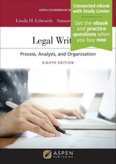 CONNECTED EBOOK ONLY- Legal Writing: Process Analysis Organization Edwards 8ed