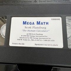 Mega Math The Human Calculator Scott Flansburg Cassettes VHS Workbook 1997