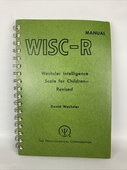 WISC-R Wechsler Intelligence Scale of Children Manual 1974