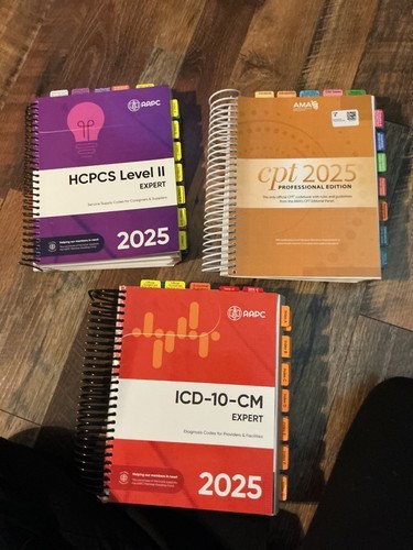 AMA CPT Book, ICD-10 Code Book, HCPCS Book – 2025 Physician Bundle by AAPC