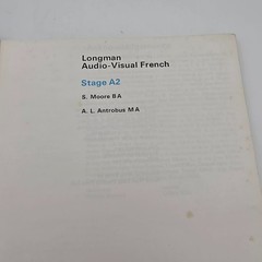 Longman Audio Visual French Stage A1 And Stage A2 French Language Books 1976