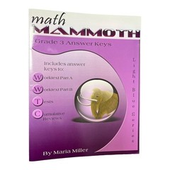 Math Mammoth Grade 3 Answer Keys~Light Blue Series~by Maria Miller 2017 PB K1 10