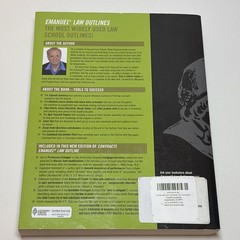 Emanuel Law Outlines Contracts Paperback by Emanuel Steven L. Eleventh Edition