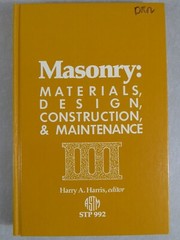 Masonry: Materials, Design, Construction, & Maintenance Harry Harris ASTM 1988