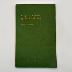 Geographic Variation, Speciation and Clines by John A Endler Good Condition