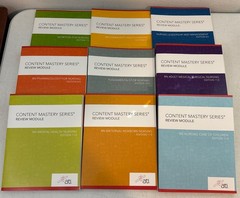 Set of 9 ATI Nursing/RN Content Mastery Series Review Module Books *NICE & CLEAN