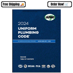 2024 Uniform Plumbing Code Soft Cover w/Tabs IAPMO ANSI UPC Reference Book