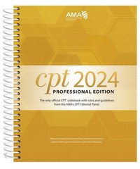 CPT Professional Edition 2024 – spiral_bound American Medical Association