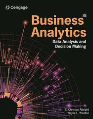 Business Analytics: Data – Paperback, by Albright S.; Winston – Very Good
