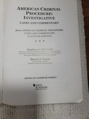 American Criminal Procedure Investigative Commentary 11e Saltzburg Textbook PB