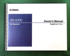 Yamaha RX-A700 Instruction Manual: Full Color 130 Pages & Protective Covers!