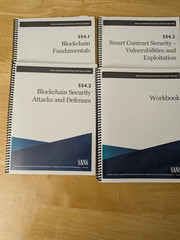 SANS SEC554 Blockchain Fundamentals, Attacks & Defenses Books and Workbook-2021