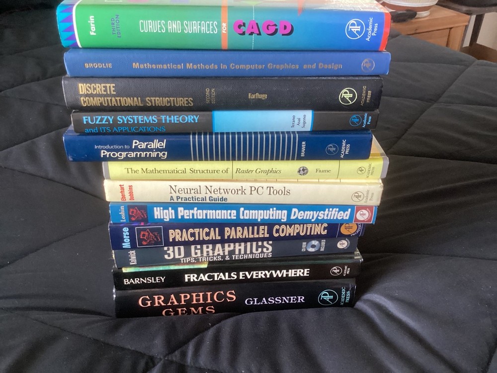 Academic Press Lot of 12 Books, Math, Graphics,