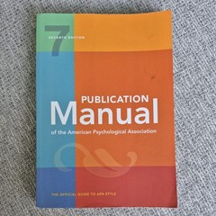 Publication Manual (Official) 7th Edition of the American Psychological…