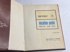 1965 RAND MCNALLY VACATION GUIDE FOR UNITED STATES, MEXICO & CANADA