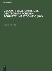 Mez – MIS by Peter Geils, Willi Gorzny, Hans Popst, Rainer Sc… – 9783111203409