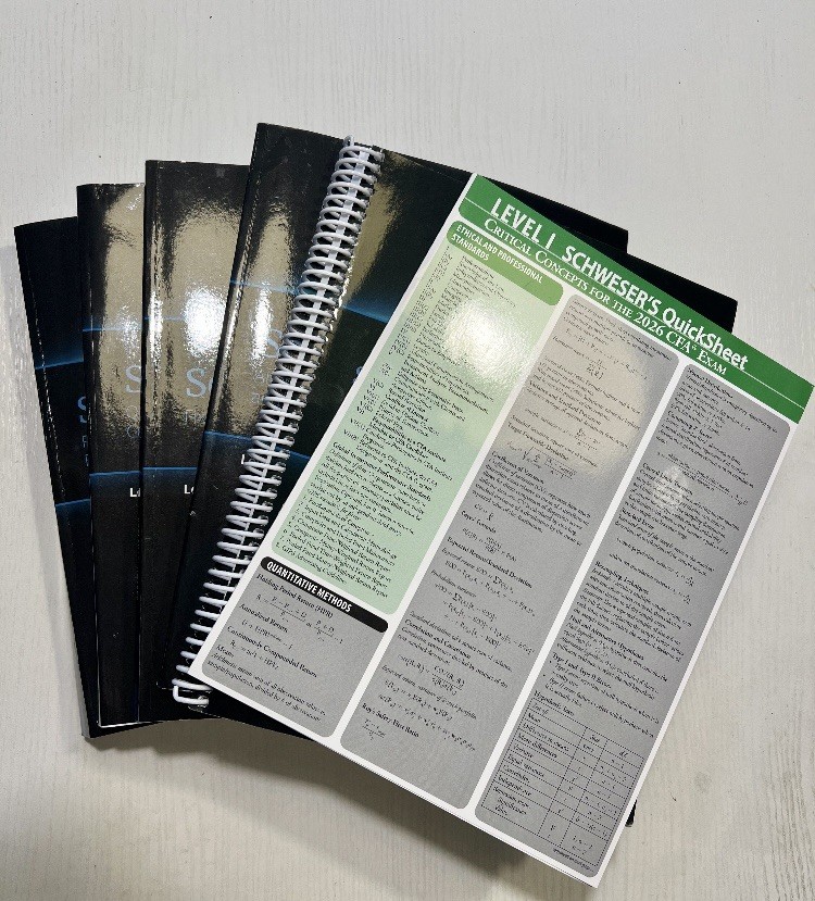 Kaplan Schweser Notes CFA Level 1 2026 (Full Set with Q bank and Cheat Sheet)