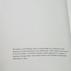 Makers of Modern Strategy Machiavelli to the Nuclear Age by P. Paret PRINCETON