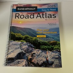 Rand McNally 2025 Easy to Read Road Atlas Spiral Bound English US Canada Mexico