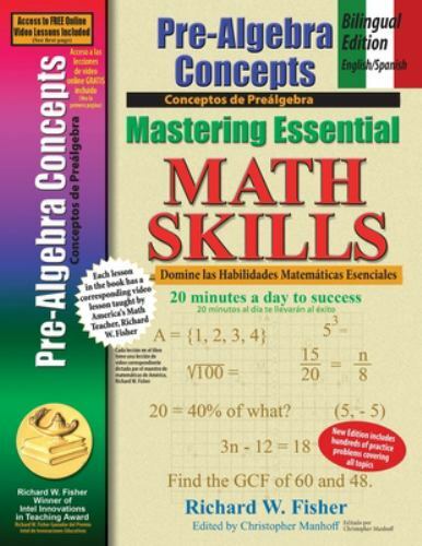 Pre-Algebra Concepts: Bilingual Edition, English-Spanish: Mastering Essential Ma