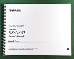 Yamaha RX-A770 Instruction Manual: Full Color 158 Pages & Protective Covers!