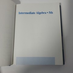 INTERMEDIATE ALGEBRA by Lial & Miller Hardcover Textbook