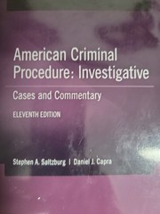 American Criminal Procedure Investigative Commentary 11e Saltzburg Textbook PB