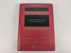 Aspen Casebook: Business Organizations: A Transactional Approach 4th Ed Sjostrom