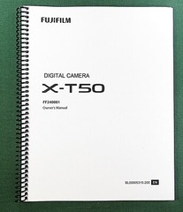 FujiFilm X-T50 Instruction Manual: 448 Pages Full Color & Protective Covers!