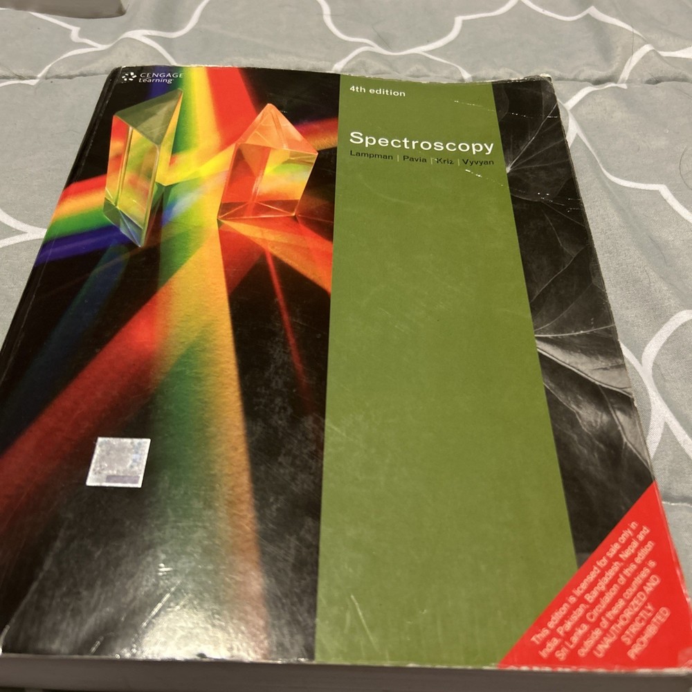 Spectroscopy Lampman, Pavia, Kriz, Vyvyan 4th Edition