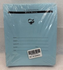 50 Blue Book Exam Booklets 7×8.5 Wide Ruled Essay Test Notebooks School Pack.
