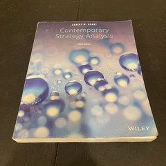 Contemporary Strategy Analysis – paperback Grant, Robert M.