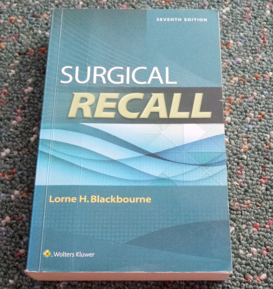 Surgical Recall 7th Edition Paperback Textbook by Lorne H. Blackbourne