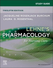 Study Guide for Lehnes Pharmac – VERY GOOD