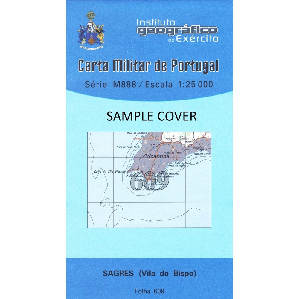 Portugal Portimao – 1:25k topographic map 603 (M888 series) hiking walking