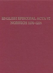 ENGLISH EPISCOPAL ACTA 6 NORWICH By Christopher Harper-bill – Hardcover