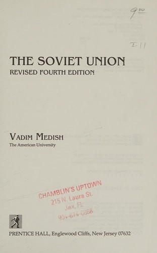 Soviet Union, The (Revised Edition) (4th Edition) by Medish, Vadim, Acceptable B