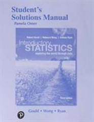 Student Solutions Manual for Introductory Sta- 0135189233, Gould, hardcover, new