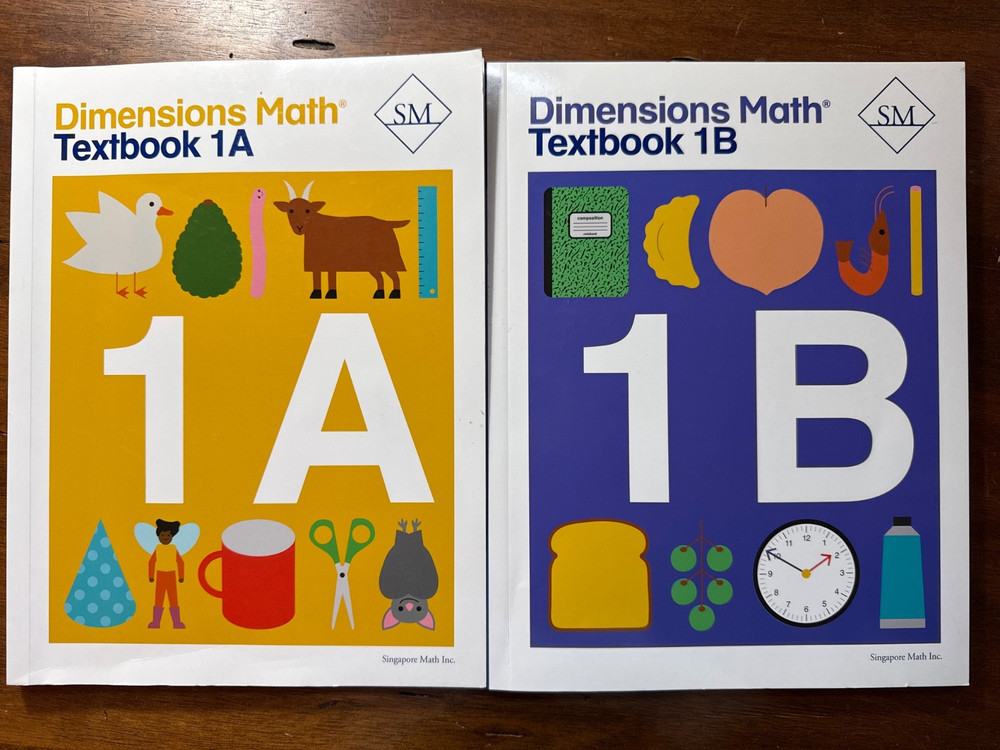 Singapore dimensions math textbooks 1a 1b