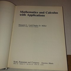 Mathematics Calculus with Applications Lial – Miller 1980 Examination Copy