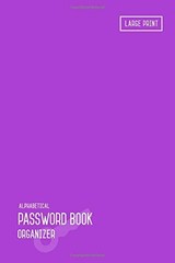 PASSWORD BOOK LARGE PRINT: 6X9 PASSWORD ORGANIZER WITH By Emily Grace BRAND NEW