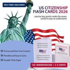 US Citizenship Flash Cards 2026, 128 Official USCIS Civics Questions and Answers